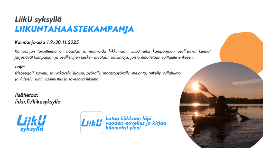 Liiku syksyllä kampanjan juliste, LiikU syksyllä kampanja-aika 1.9. -30.11.