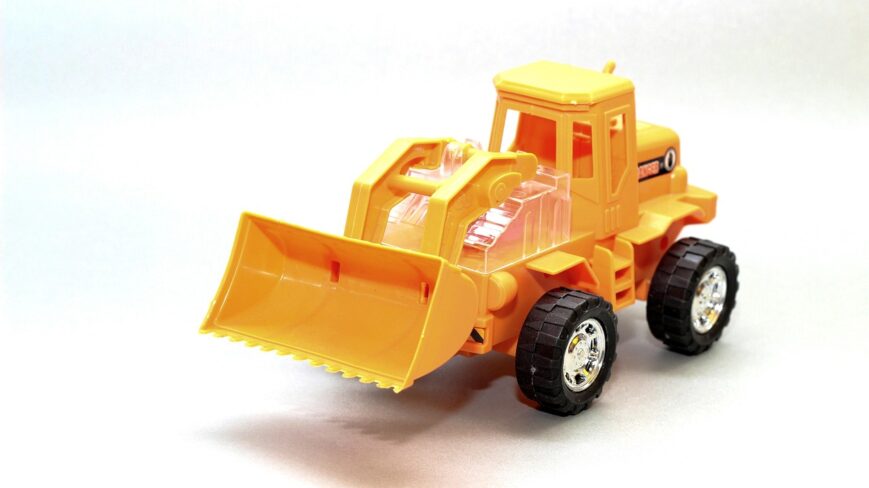 keltainen, leikkityökone.