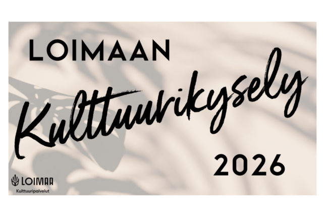 Kuvassa teksti Loimaan kulttuurikysely