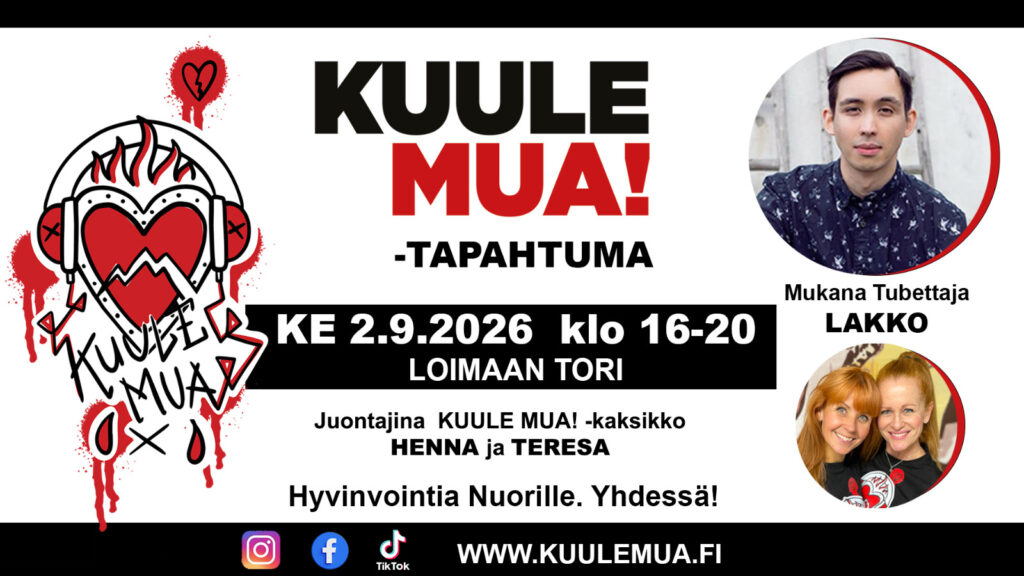 Kuule mua! -tapahtuman mainos.