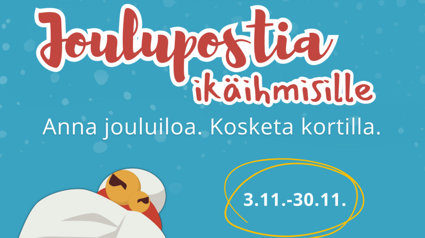 Kuvassa on Joulupostia ikäihmisille -kampanjan kuvituskuva.